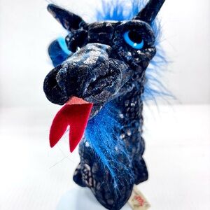 Folkmanis Blue Sea Serpent Dragon Plush Hand Puppet Mythical Fantasy Shimmer 24”